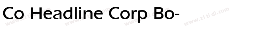 Co Headline Corp Bo字体转换